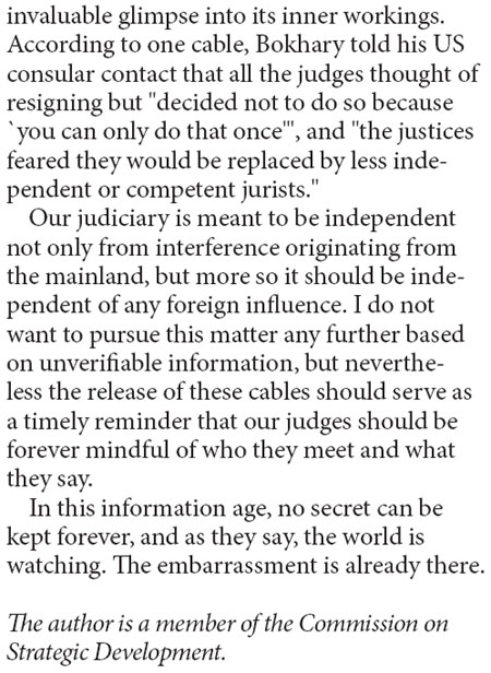 Judge's improper encounters