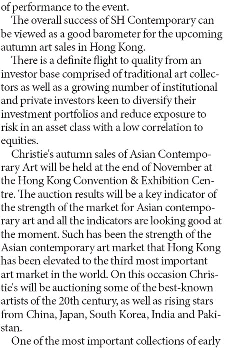 Shanghai paves way for strong HK sales