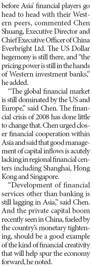 Still a long way to go for Asian financial services, say experts