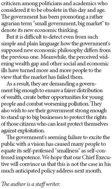 Time for an eff ective, not small, government