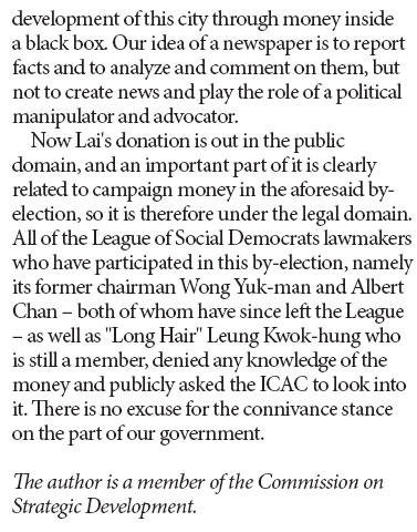 Lai's lies and the Cardinal