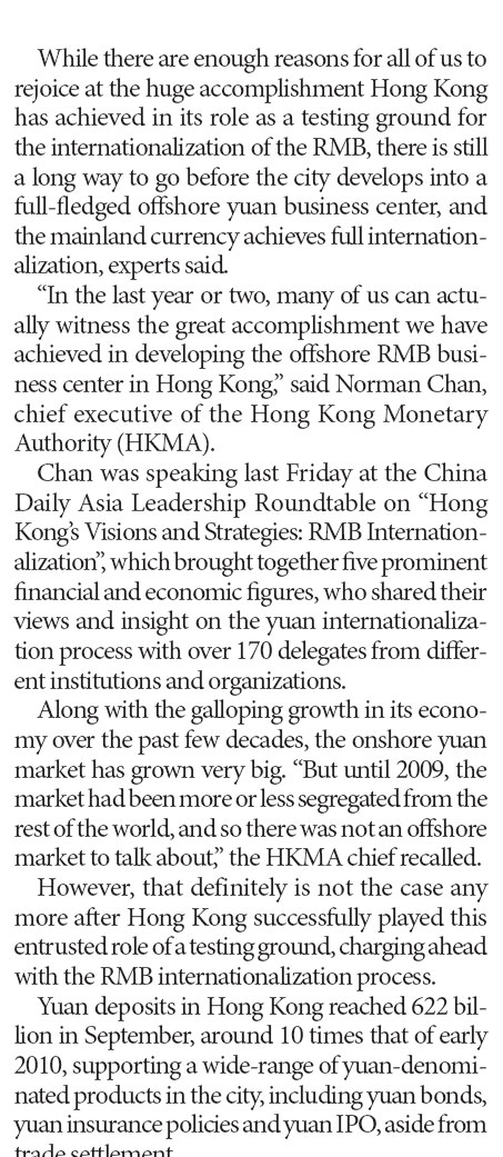RMB internationalization on a long march to glory