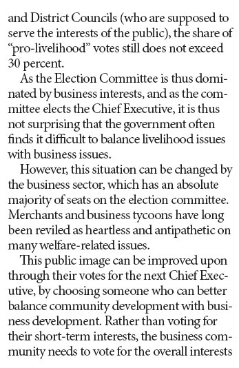 Business can improve its image through CE voting