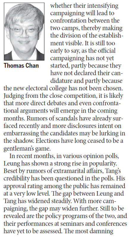 Chief Executive election: businesses vs professionals?
