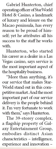 Outstanding service sets casino hotel apart