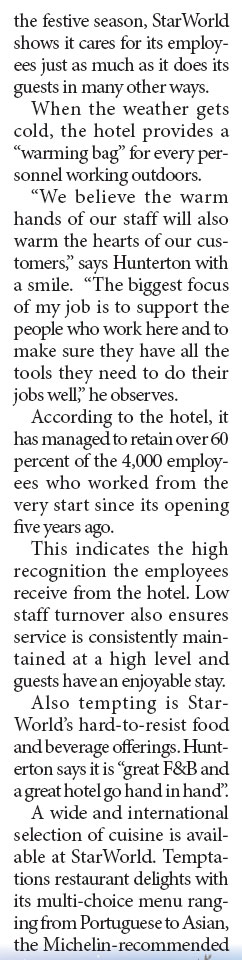 Outstanding service sets casino hotel apart