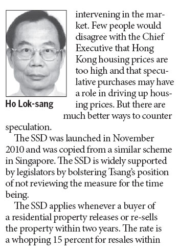 Special stamp duty on houses may reduce market efficiency