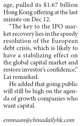 City's IPO hopes still up despite 2011 dip