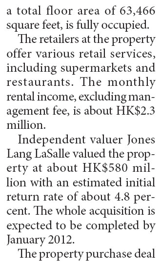 Link buys HK$588.4m Sino Land property