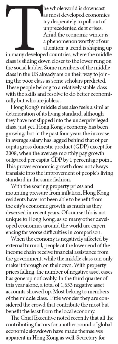 Time to focus on middle class