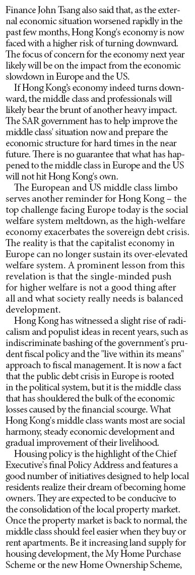 Time to focus on middle class