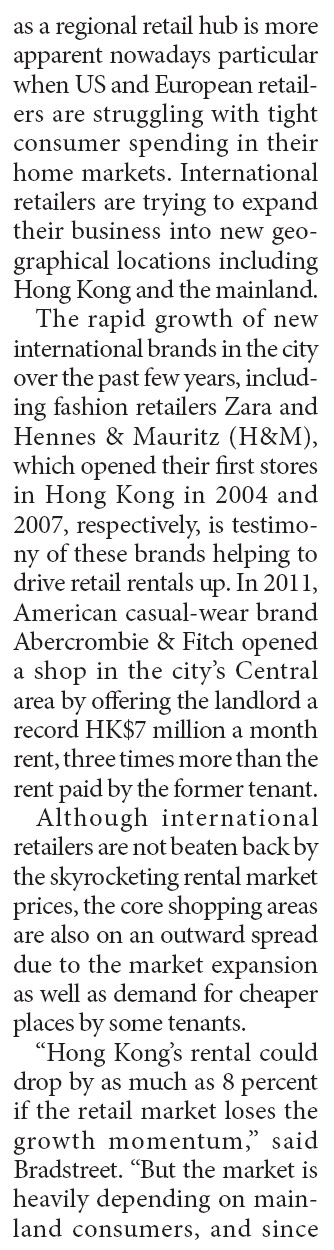Int'l brands lift prime retail growth