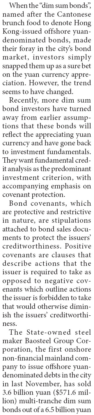 Investors raise the bar on dim sum bond investments