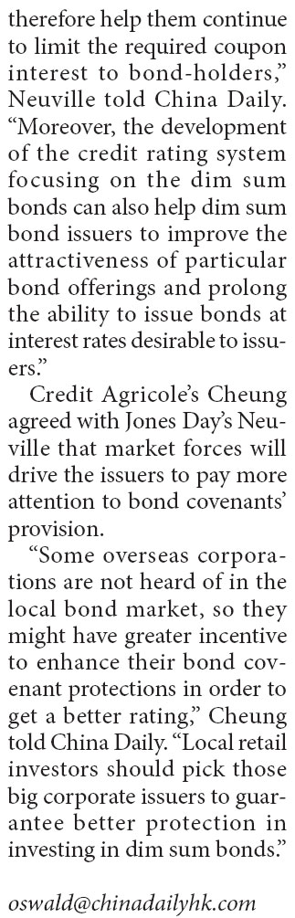 Investors raise the bar on dim sum bond investments