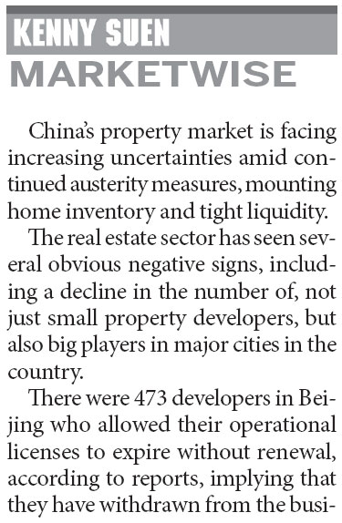 Uncertainties festering mainland property market as home prices decline