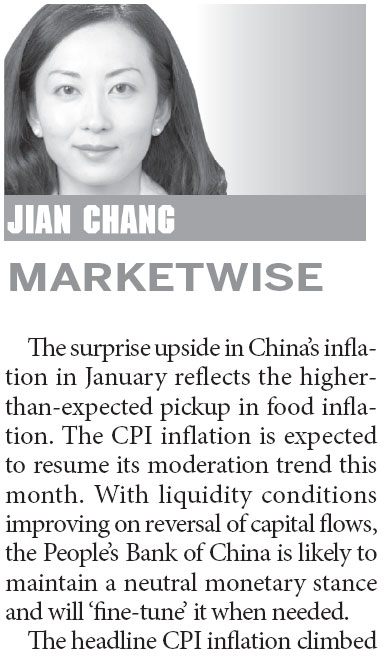 China to keep neutral policy stance despite higher Jan infl ation