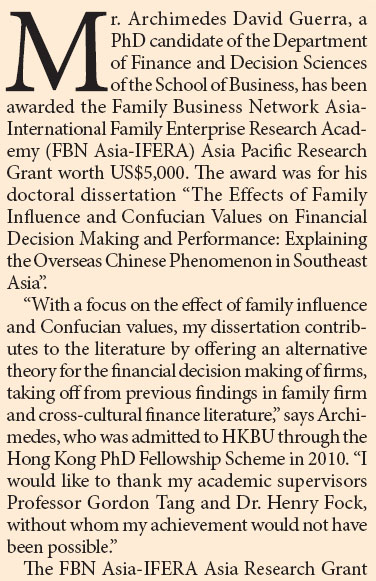 PhD student receives FBN Asia-IFERA Asia Pacifific Research Grant
