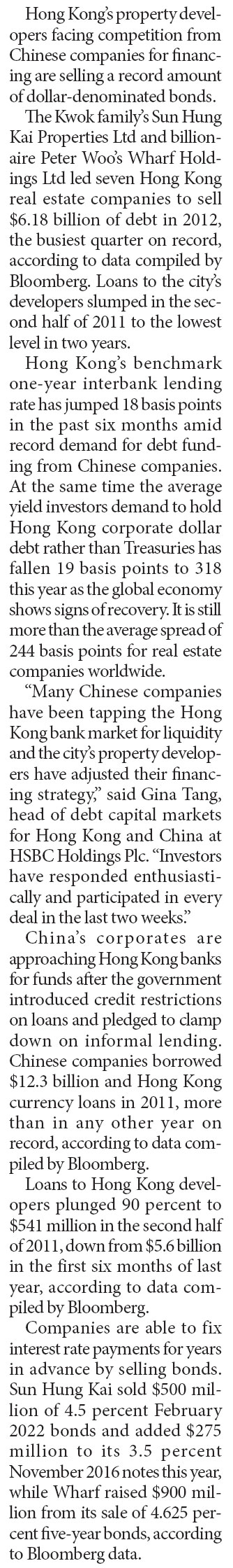 Record sale of dollar bonds