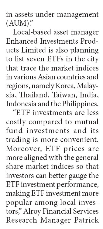 ETFs are poised to grow more popular in HK