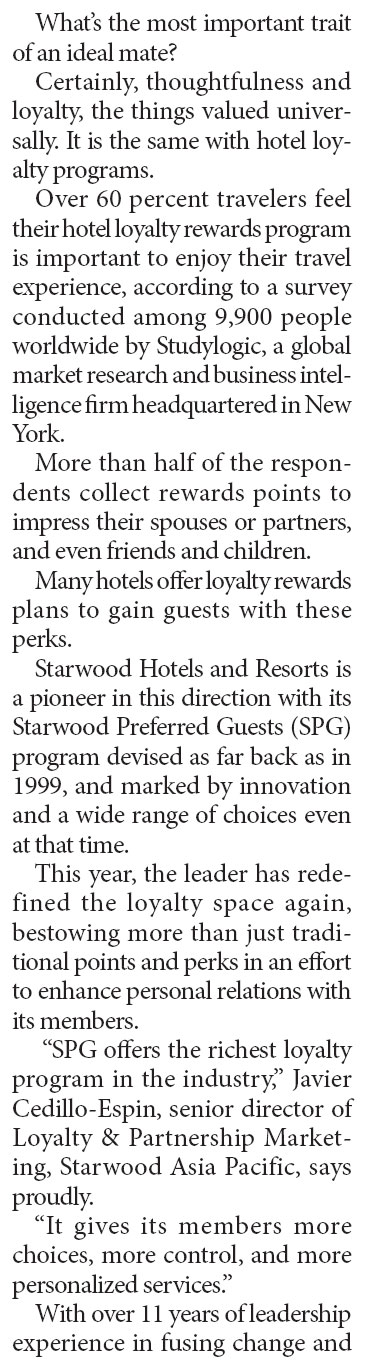 Promise of lifelong loyalty