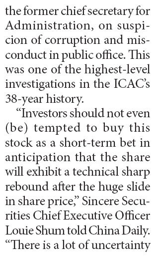 SHKP shares tumble 13% after Kwok brothers' arrest by ICAC