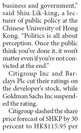 SHKP shares tumble 13% after Kwok brothers' arrest by ICAC