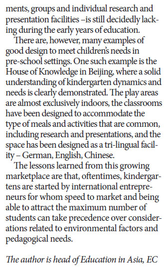Catering to local needs key to int'l pre-schools in China