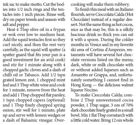 Characteristic springtime dishes from Venice the intriguing city of romantic waterways