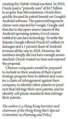 Mobile phones: China should get used to patent litigation