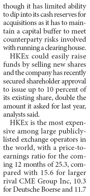 HKEx confirms bid for London Metal Exchange
