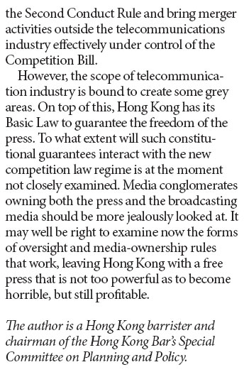 Freedom of press should not create anti-competitive regime