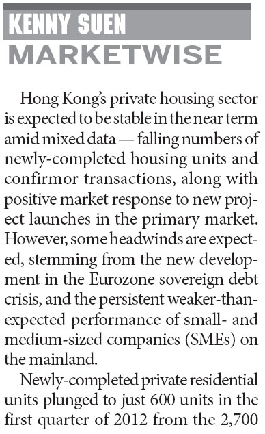 Stable outlook seen for Hong Kong's residential market