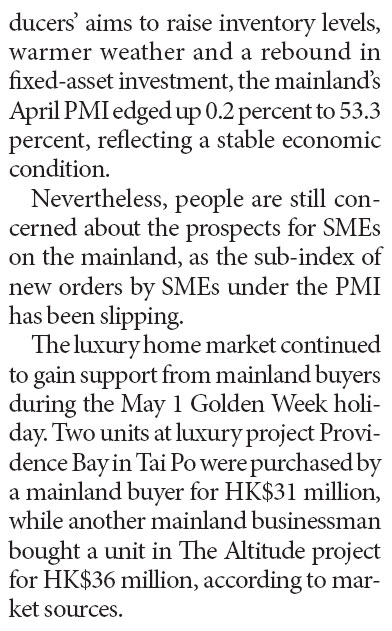 Stable outlook seen for Hong Kong's residential market