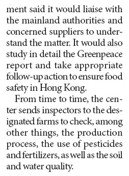 Excess pesticides found in produce: Greenpeace