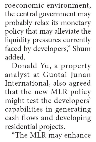 Mainland developers to pay 20% vacant land fee