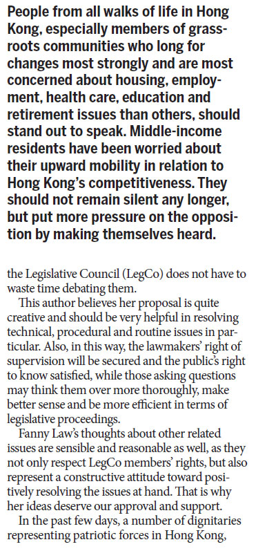 'Silent majority' should speak out loud against stalling acts