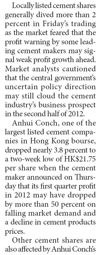 Cement equities' prospect uncertain in H2