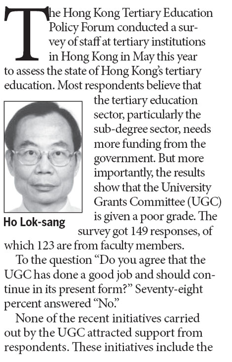 Survey gave bad marks for UGC initiatives and performance