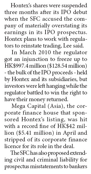 Hontex in landmark IPO court deal