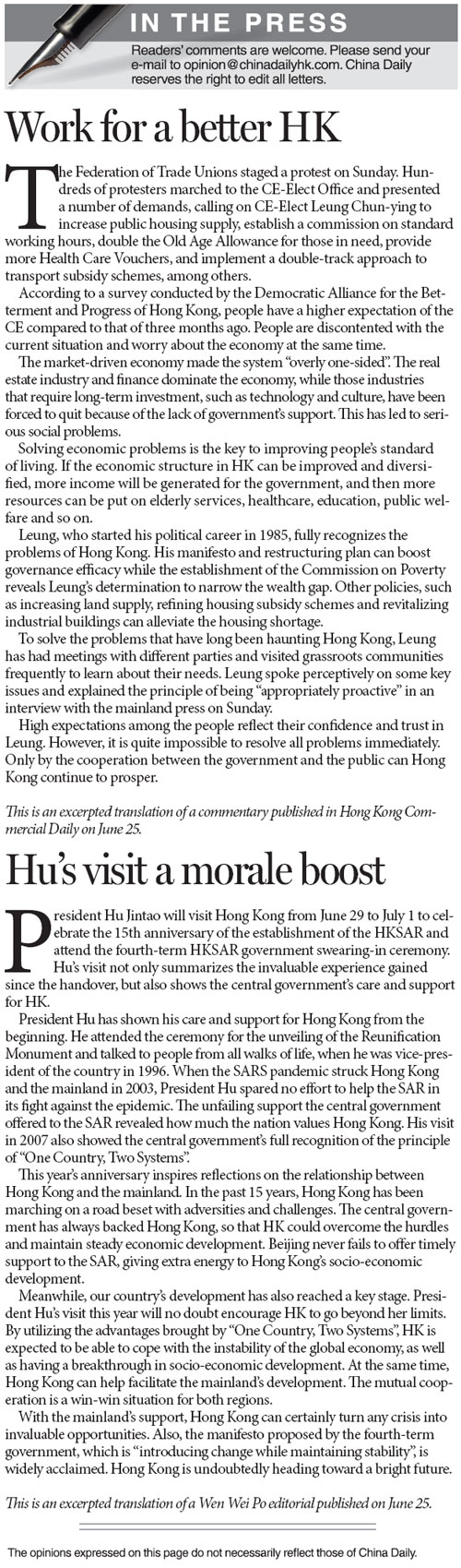 In the press