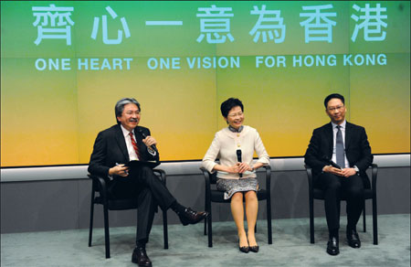 CY Leung unveils governing team