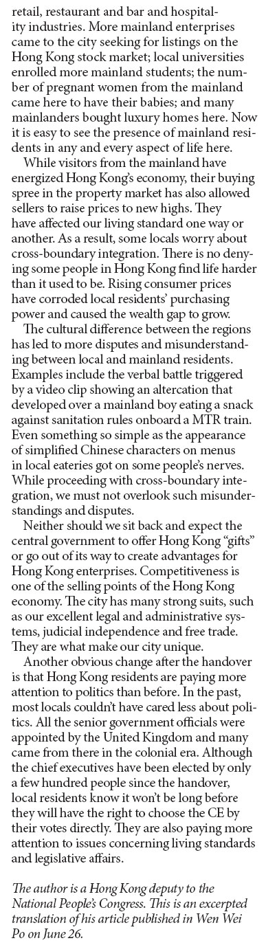 Smooth 'Two Systems' frictions, cherish 'One Country' principle
