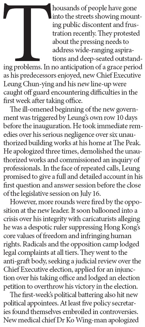 Difficulties cloud the beginning, but new govt can get it through