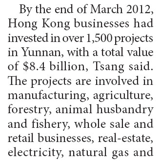 Yunnan expects to woo HK$266b investment