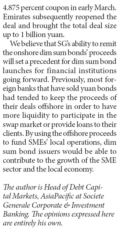 Dim sum bonds and mainland SMEs to go full steam ahead