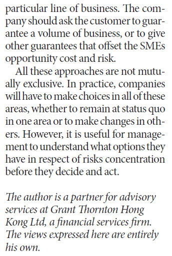 Reliance on single customer or supplier is a poor strategy