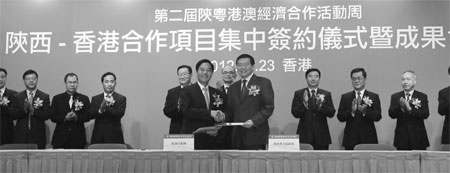 Shaanxi inks $29b worth of deals with HK investors