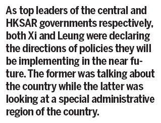 Xi's visit to Shenzhen & Leung's 'internal relations'