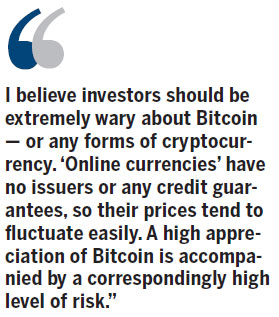Treat Bitcoin with caution