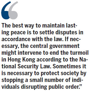 'Occupy Central' campaign must cease immediately